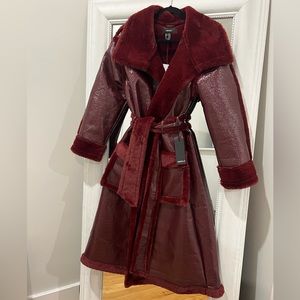 NWT Burgundy Maroon Red Coat